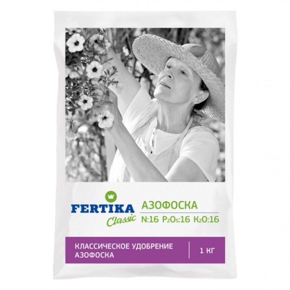  Азофоска 1кг (N-16%:P-16%:K-16%)  Фертика