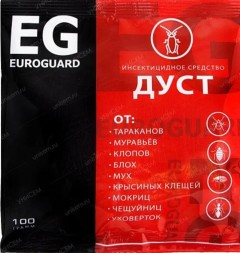 Дуст 100 г Еврогард от тараканов, муравьев, клопов,блох  ДТ