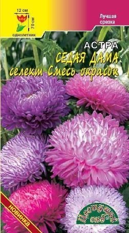 Семена Астра Седая Дама смесь ЦC